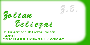 zoltan beliczai business card