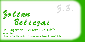 zoltan beliczai business card